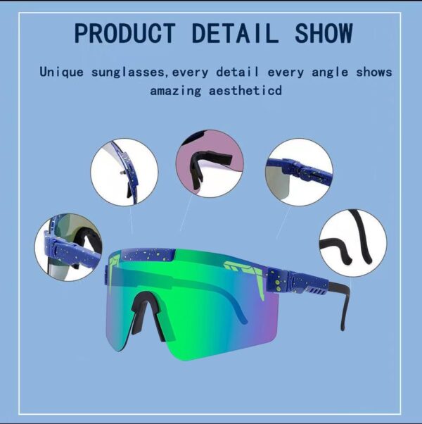 KIUSECEAQ Sunglasses Outdoor Sports Cycling For Men And Women UV400 Polarized Sunglasses - Image 2